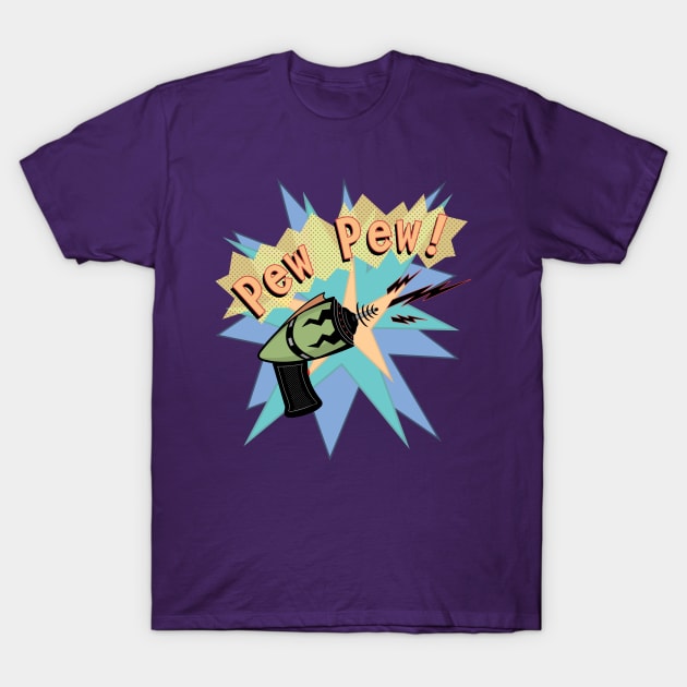 Pew Pew Raygun T-Shirt by SunGraphicsLab